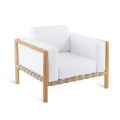 Garden Armchair in Teak Made in Italy with Cushion Set Included - Liberato
