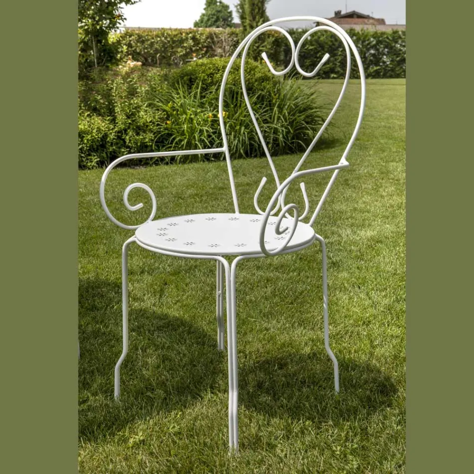 Garden Chair Made Entirely of Metal - Archive Viadurini