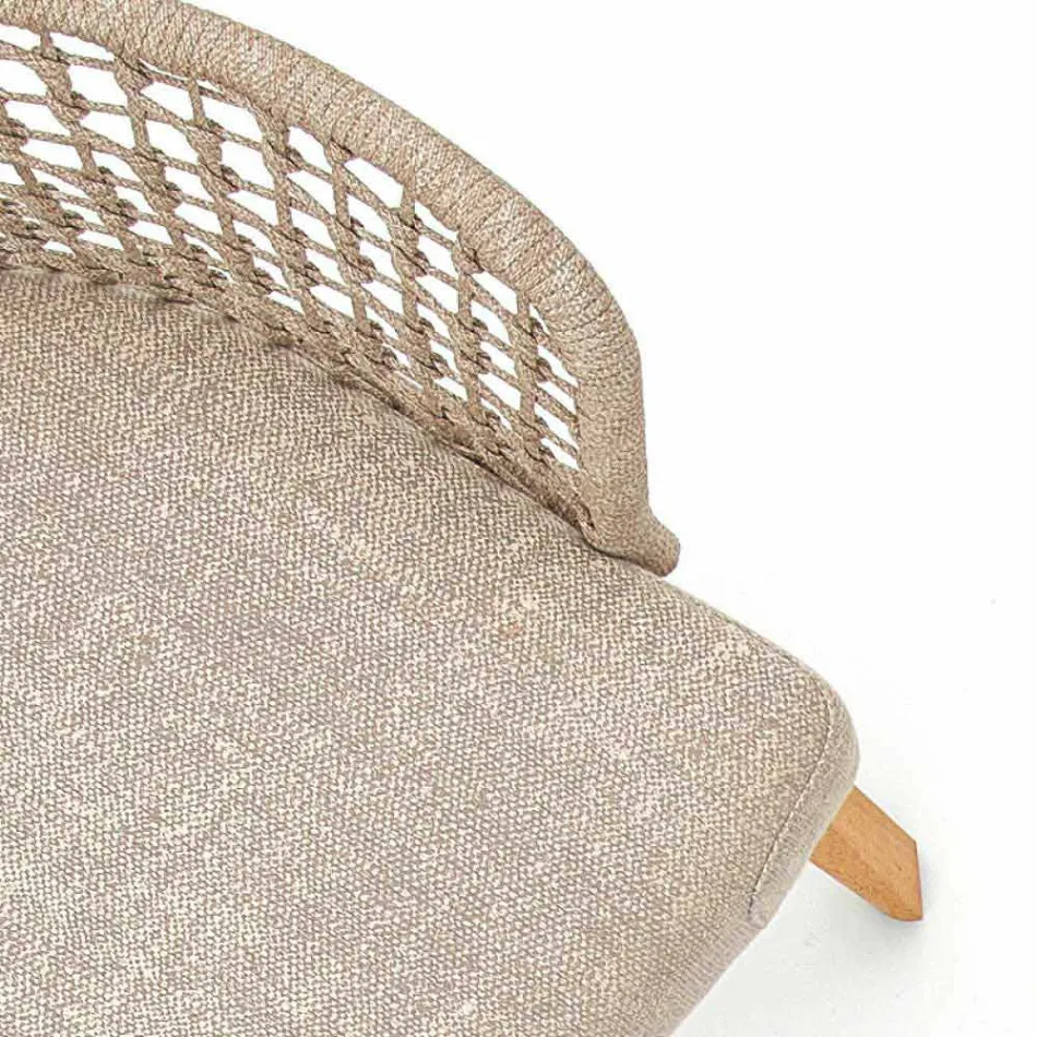 Modern Varaschin Emma garden armchair in solid iroko wood Viadurini