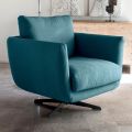 Living Room Armchair with Choice of Swivel or Fixed Base Made in Italy - Ironic