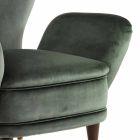 Classic design upholstered lounge chair, L78xP75cm, Benny Viadurini