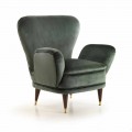 Classic design upholstered living room armchair Benny, 78x75cm