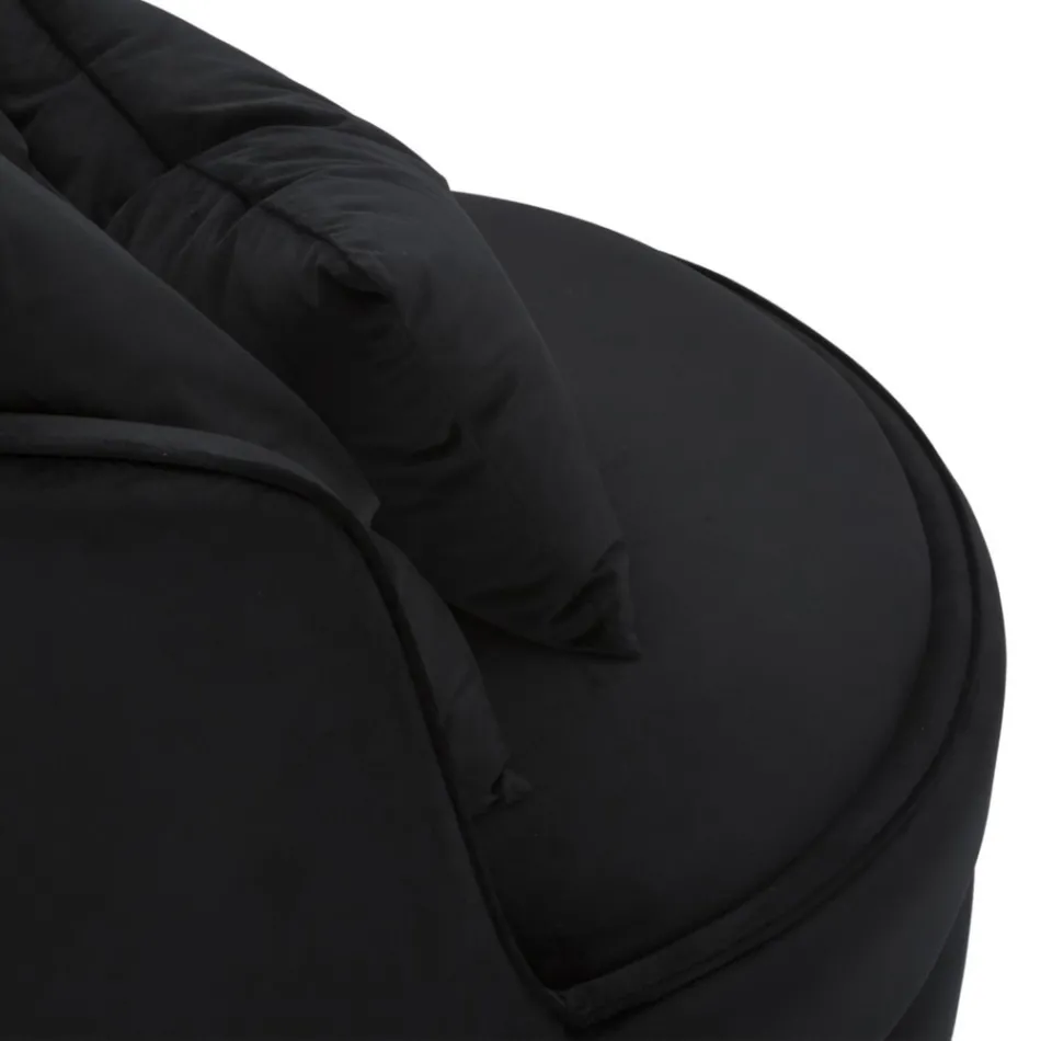 Upholstered and Upholstered Living Room Armchair in Fabric with Decorations - Patch Viadurini