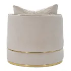 Upholstered and Upholstered Living Room Armchair in Fabric with Decorations - Patch Viadurini