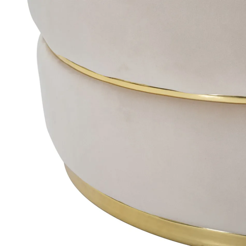 Upholstered and Upholstered Living Room Armchair in Fabric with Decorations - Patch Viadurini