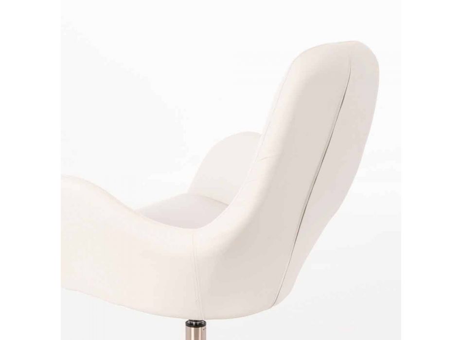 Modern Design Upholstered Swivel Lounge Armchair in Leatherette - Gajarda Viadurini