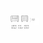 Living Room Armchair in Quilted Effect Leather Made in Italy - Vesuvius Viadurini