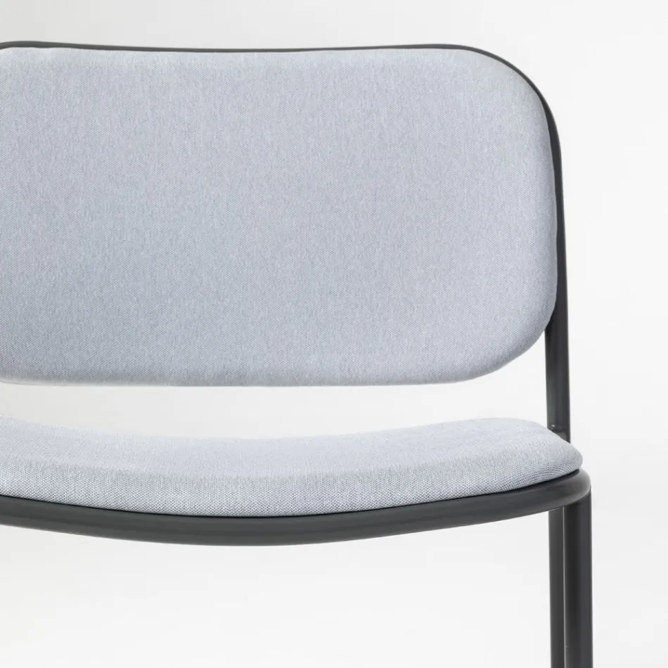 Living Room Armchair in Fabric and Metal Made in Italy 2 Pieces - Sangria Viadurini