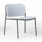 Living Room Armchair in Fabric and Metal Made in Italy 2 Pieces - Sangria Viadurini