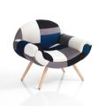 Patchwork Fabric Living Room Armchair - Bromo