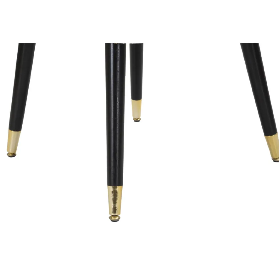 Living Room Armchair Upholstered in Fabric with Modern Wooden Legs - Ezia Viadurini