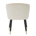 Living Room Armchair Upholstered in Fabric with Modern Wooden Legs - Ezia Viadurini