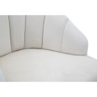 Living Room Armchair Upholstered in Fabric with Metal Legs - Shell Viadurini