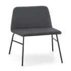High Quality Living Room Armchair in Fabric and Metal Made in Italy - Molde Viadurini