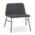 High Quality Living Room Armchair in Fabric and Metal Made in Italy - Molde