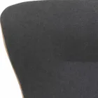 Swivel Living Room Armchair in Leather and Metal Made in Italy - Butterfly Viadurini