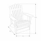 Reclaimed Solid Teak Living Room Armchair - Boatta Viadurini