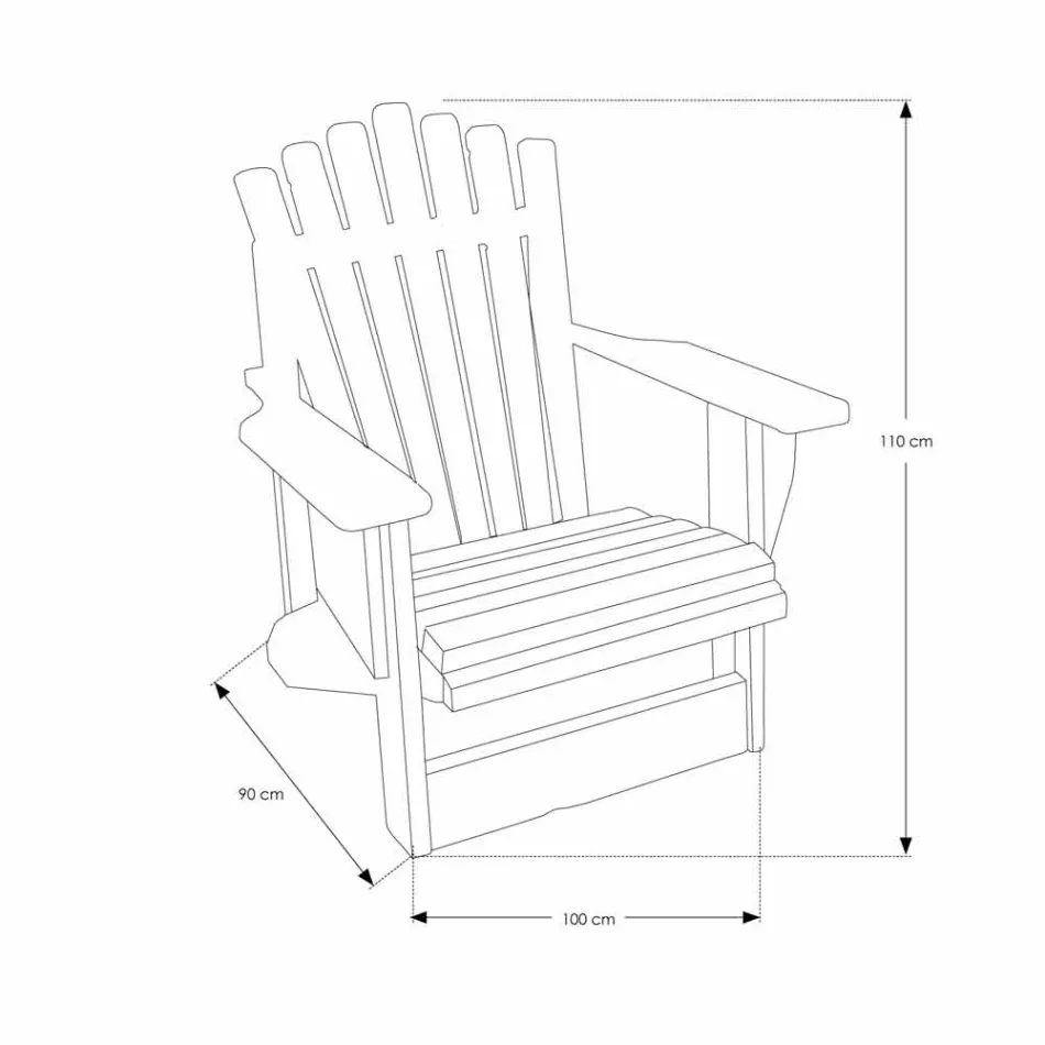 Reclaimed Solid Teak Living Room Armchair - Boatta Viadurini