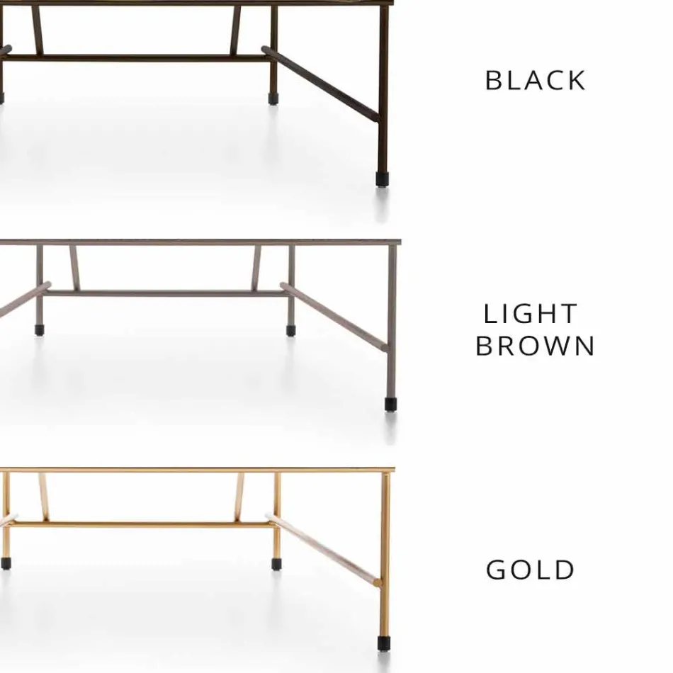 Fabric Living Room Armchair with Metal Structure Made in Italy - Manila Viadurini