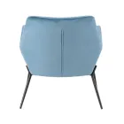 Living Room Armchair in Velvet of Different Colors and Metal Base - Italy Viadurini