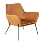 Living Room Armchair in Velvet of Different Colors and Metal Base - Italy Viadurini