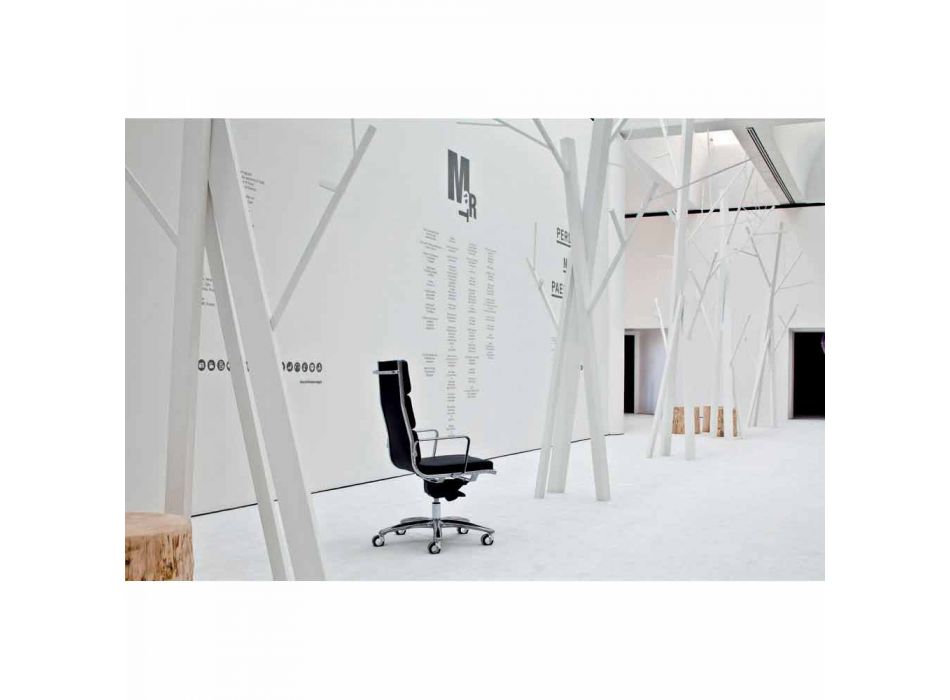 Executive office chair with leather design Light Viadurini