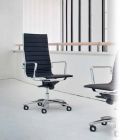 Executive leather/fabric chair Light by Luxy Viadurini