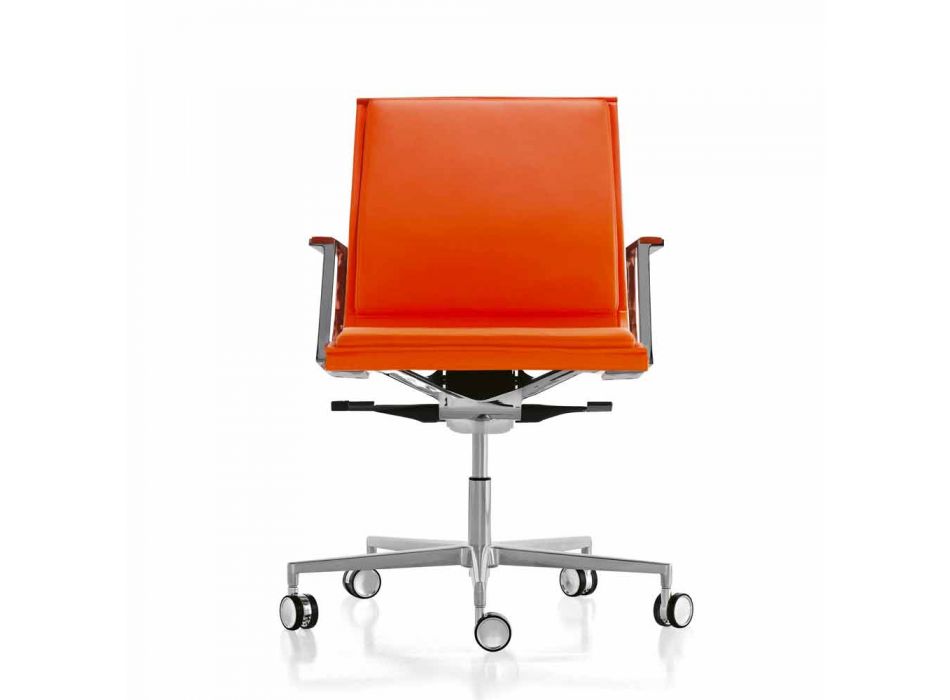 Ergonomic office chair with leather or fabric Nulite Viadurini