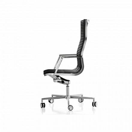 Ergonomic office chair with leather or fabric Nulite Viadurini