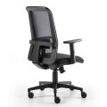 Swivel Office Armchair with Gas Lift in Technical Fabric and Mesh - Office