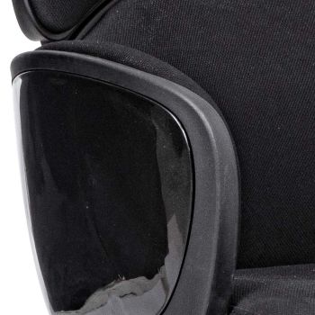 Adjustable Swivel Office Chair in Steel and Polyester - Luigio
