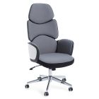 Adjustable Swivel Office Chair in Steel and Polyester - Luigio Viadurini