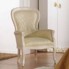 Classic design armchair in wood, upholstered in Turner fabric Viadurini