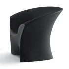 Outdoor Design Armchair in Matt or Lacquered Polyethylene Made in Italy - Conda Viadurini