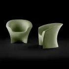 Outdoor Design Armchair in Matt or Lacquered Polyethylene Made in Italy - Conda Viadurini