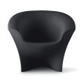 Outdoor Design Armchair in Matt or Lacquered Polyethylene Made in Italy - Conda