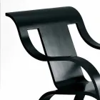 Design Armchair in Black Plywood or Birch Finish Made in Italy - Galatea Viadurini