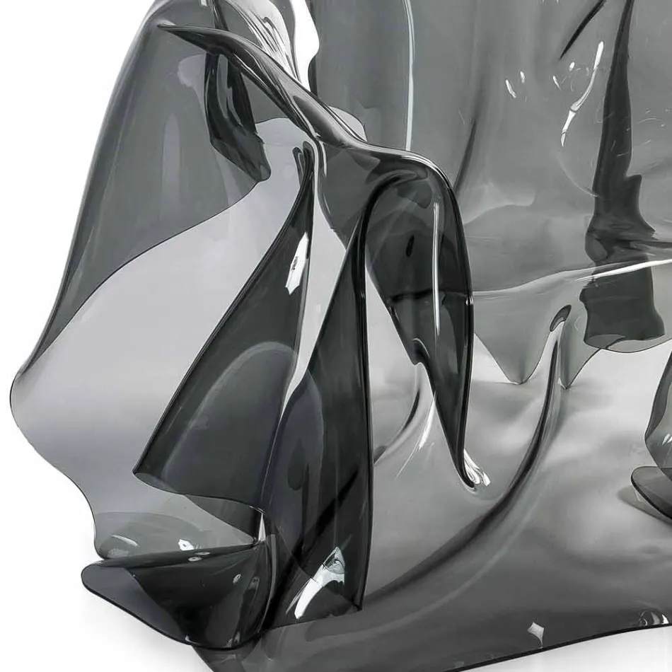 Contemporary design armchair in plexiglass fumé Paris, made in Italy Viadurini