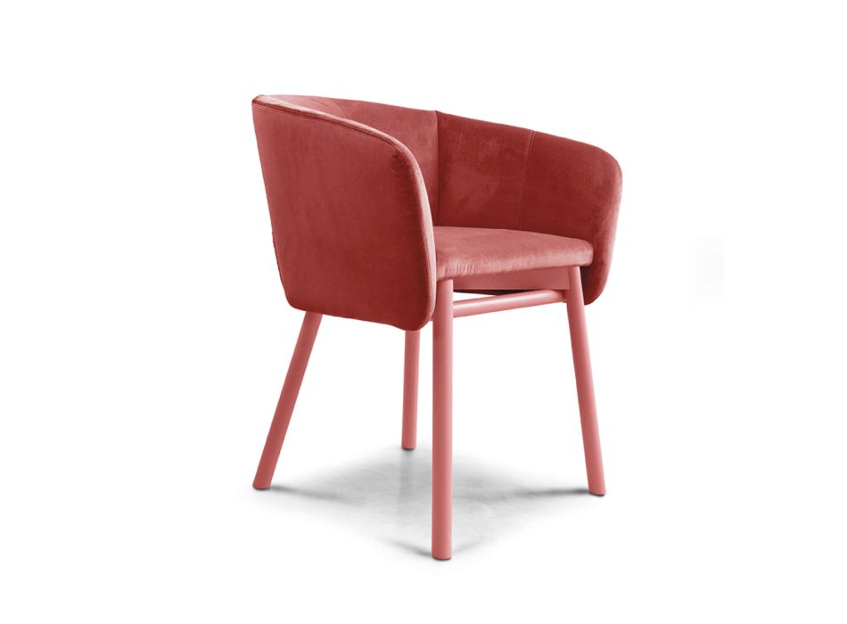 High Quality Velvet Armchair with Beech Base Made in Italy - Bergen Viadurini