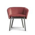 High Quality Velvet Armchair with Beech Base Made in Italy - Bergen