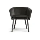 High Quality Velvet Armchair with Beech Base Made in Italy - Bergen Viadurini