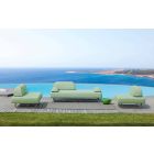 Outdoor Design Armchair in Metal and Fabric Made in Italy - Selia Viadurini