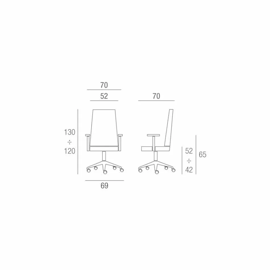 Directional design leatherette armchair made in Italy Gemma Viadurini