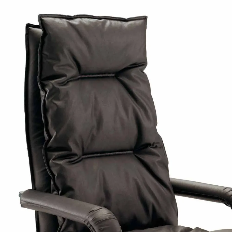 Directional design leatherette armchair made in Italy Gemma Viadurini