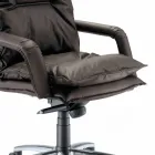 Directional design leatherette armchair made in Italy Gemma Viadurini