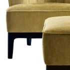 Design armchair in padded fabric Grilli Kipling made in Italy Viadurini