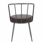 Industrial Style Design Armchair in Iron and Eco-leather - Pinny Viadurini