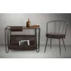 Industrial Style Design Armchair in Iron and Eco-leather - Pinny Viadurini