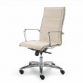 Full grain leather executive office chair Agata, modern design