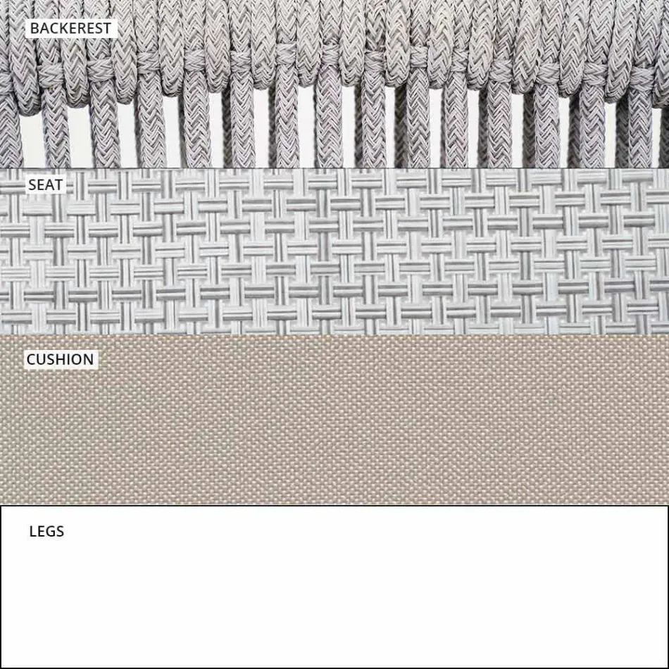 Garden Rocking Armchair Solid and Upholstered Fabric - Smart by Varaschin Viadurini